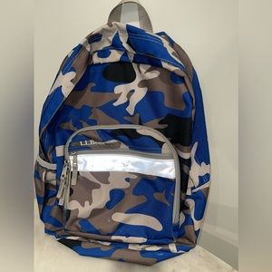 LL.Bean Boys Blue Camo backpack